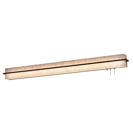 Afx Apex 50" LED Overbed Wall Light - Weathered Grey Finish - Jute Shade APB5154L30ENWG-JT